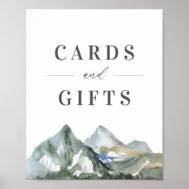 Póster Rótulo de Regalos y Tarjetas de Boda Rústica de Mo