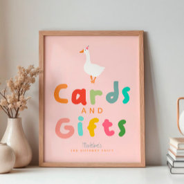 Póster Rótulo de Regalos y Tarjetas de Cumpleaños de Goos