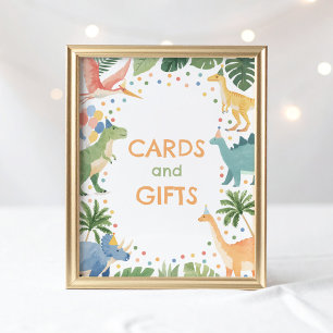 Póster Rótulo de Regalos y Tarjetas de Fiesta de Cumpleañ