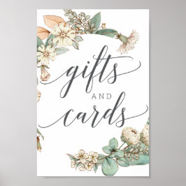 Póster Rótulo de regalos y tarjetas de origen botánico