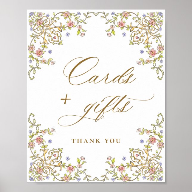 Póster Rótulo de Regalos y Tarjetas Florales de Grace de  (Frente)