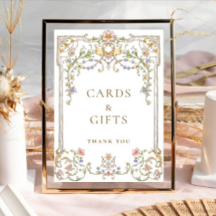 Póster Rótulo de Regalos y Tarjetas Florales de Grace de 