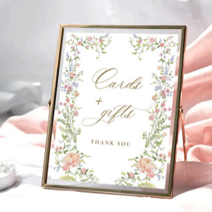 Póster Rótulo de Regalos y Tarjetas Florales de Grace de 
