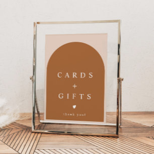 Póster Rótulo de Regalos y Tarjetas Modernas de Naranja Q