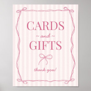 Póster Rótulo de Regalos y Tarjetas Pastel de Coquette Ro