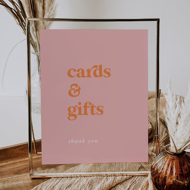 Póster Rótulo de Regalos y Tarjetas Rosa y Naranja de Ver (Subido por el creador)