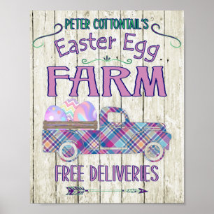 Póster Rótulo de repostería de hueso de pascua