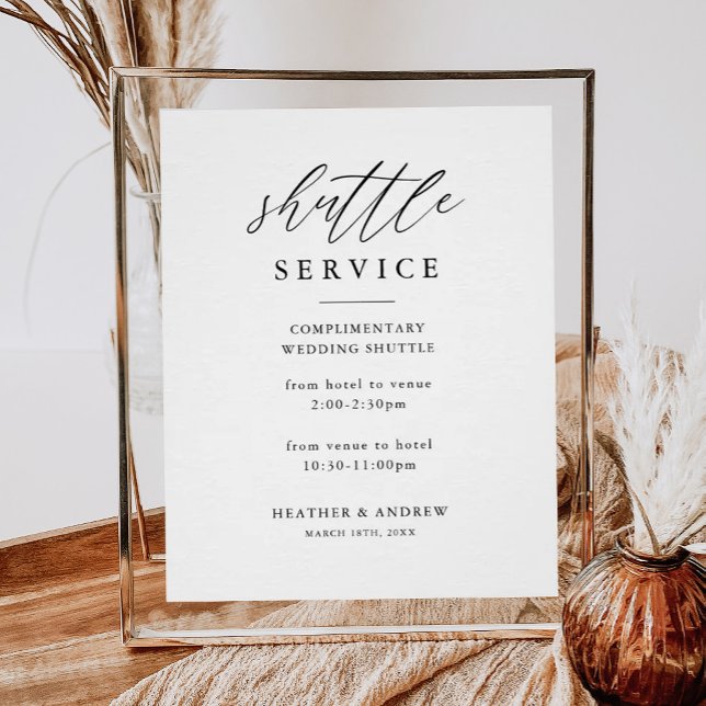 Póster Rótulo de servicio de lanzadera de boda digital el (Subido por el creador)