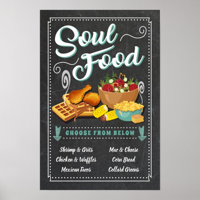 Póster Rótulo de Soul Food Fiesta (Frente)