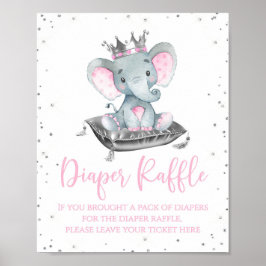 Póster Rótulo de tabla de cuadros de pañales de Baby Show
