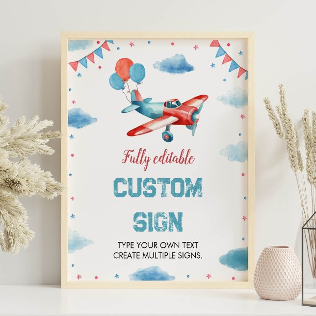 Póster Rótulo de tabla de cumpleaños de mi avión Oh mi vu (Subido por el creador)