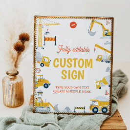 Póster Rótulo de tabla de la fiesta de cumpleaños del cam