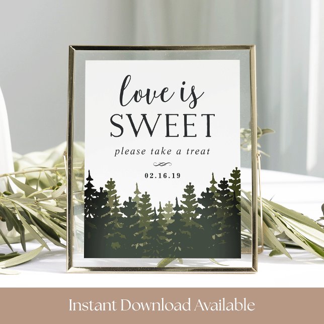 Póster Rótulo de tabla de postres Boda de Pines de talla (Subido por el creador)