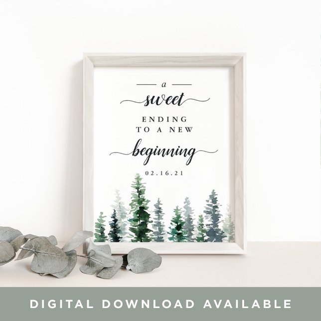 Póster Rótulo de tabla de postres de Boda de maderas bosc (Subido por el creador)