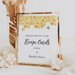 Póster RÓTULO de tarjeta de recetas de la bebida CALLA -<br><div class="desc">La Colección Calla es muy interesante y está especialmente diseñada para su evento de temática abeja. Esta colección, con su magnífico peine acuático y su delicada miel, es tan dulce como puede ser. Ya sea que planee una adorable ducha de abejas o cualquier otra celebración alegre, la Colección Calla añade...</div>