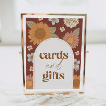 Rótulo de tarjetas Baby Shower y regalos de flores