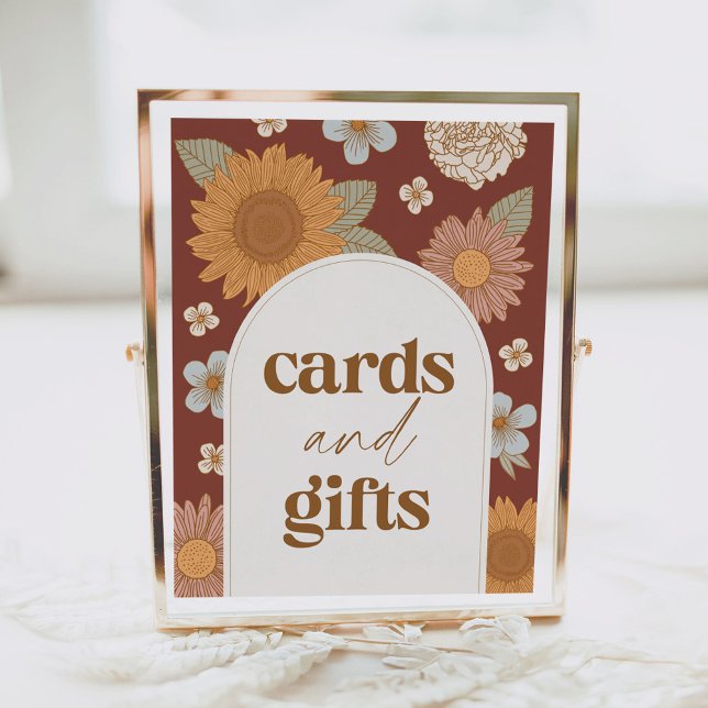 Póster Rótulo de tarjetas Baby Shower y regalos de flores (Subido por el creador)