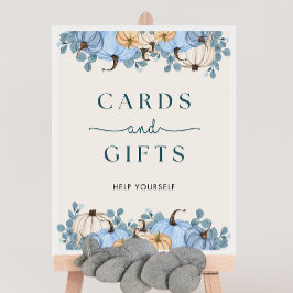 Póster Rótulo de tarjetas Baby Shower y regalos para cala