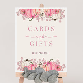 Póster Rótulo de tarjetas Baby Shower y regalos para cala