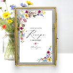 Póster Rótulo de tarjetas Boho Wildflower Bridal Shower<br><div class="desc">Captura la esencia de la moda,  diseño inspirado en el boho,  con cautivantes tonos de tierra y hermosos elementos florales. Personalizar sin esfuerzo con tus datos personales.</div>