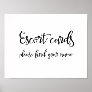 Póster Rótulo de tarjetas de acompañamiento boda   Caligr