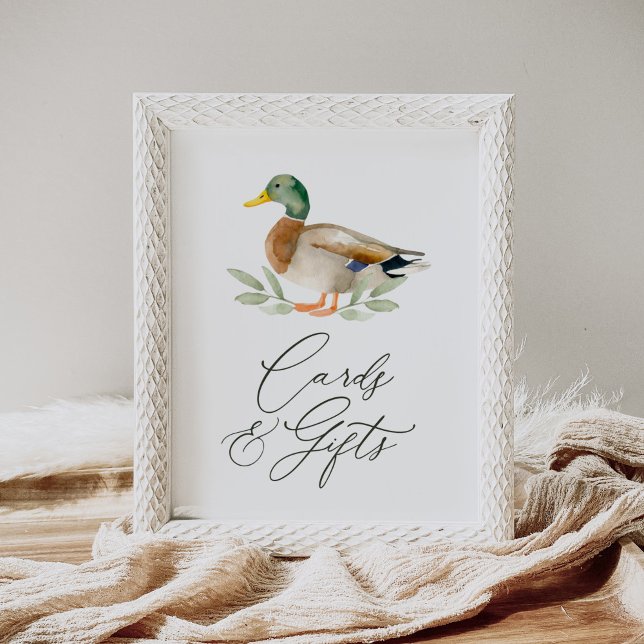 Póster Rótulo de tarjetas de Baby Shower de pato y regalo (Subido por el creador)