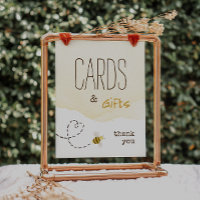 Rótulo de tarjetas de Baby Shower y regalos de cer