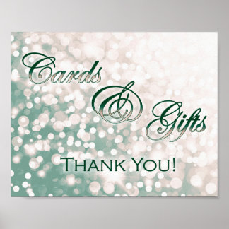 Póster Rótulo de Tarjetas de Boda de Otoño y Regalos - Ch
