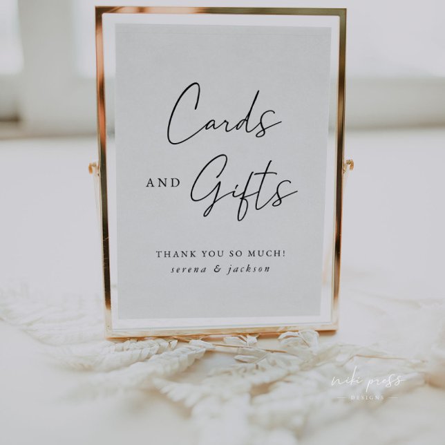Póster Rótulo de tarjetas de boda y regalos modernos (Subido por el creador)