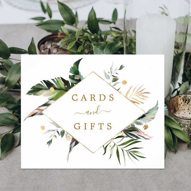 Póster Rótulo de tarjetas de boda y regalos para hojas tr (Subido por el creador)