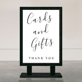 Póster Rótulo de tarjetas de caligrafía y regalos