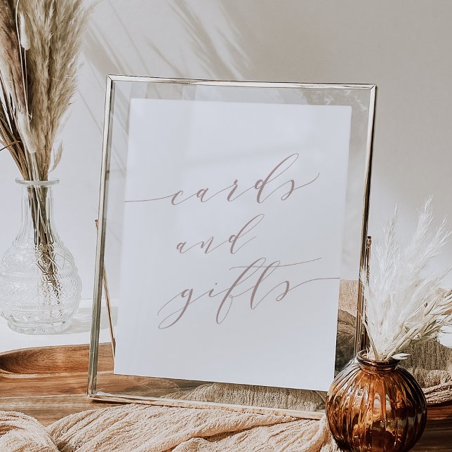 Póster Rótulo de tarjetas de caligrafía y regalos de Rosa (Subido por el creador)