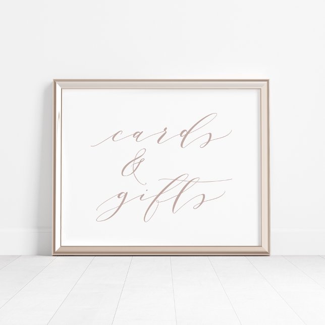 Póster Rótulo de tarjetas de caligrafía y regalos de Rosa (Subido por el creador)