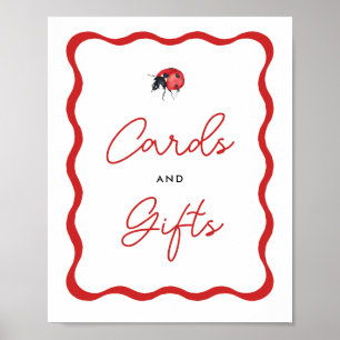 Póster Rótulo de tarjetas de cumpleaños y regalos de Chic