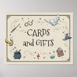 Póster Rótulo de tarjetas de cumpleaños y regalos de Harr