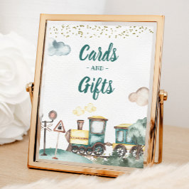 Póster Rótulo de tarjetas de cumpleaños y regalos para el