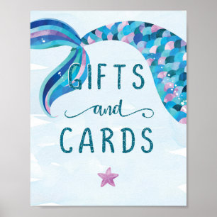 Póster Rótulo de tarjetas de cumpleaños y regalos para si