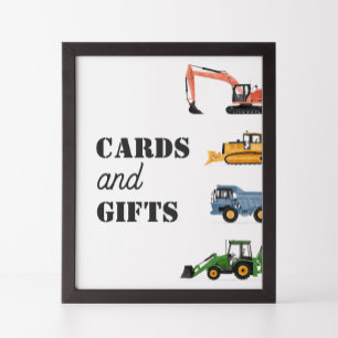Póster Rótulo de tarjetas de cumpleaños y regalos para ve