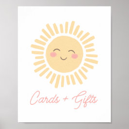 Póster Rótulo de tarjetas de cumpleaños y regalos Sunshin