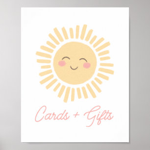 Póster Rótulo de tarjetas de cumpleaños y regalos Sunshin