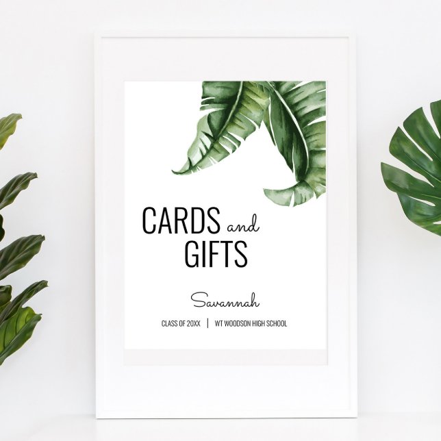 Póster Rótulo de tarjetas de graduación y regalos de hoja (Subido por el creador)