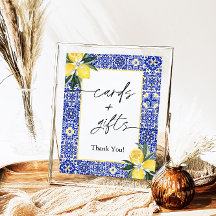 Rótulo de tarjetas de limón italiano y GIfts