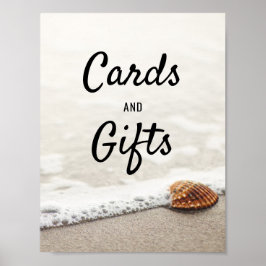 Póster Rótulo de tarjetas de matrimonio y regalos para ol