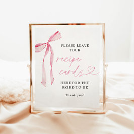 Póster Rótulo de tarjetas de receta de Bow | Tarjeta de r