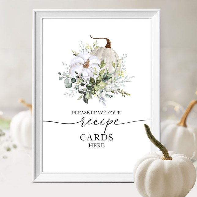Póster Rótulo de tarjetas de recetas de ducha de novia pa (Subido por el creador)