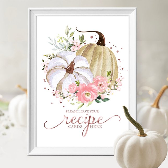 Póster Rótulo de tarjetas de recetas de ducha de novia pa (Subido por el creador)