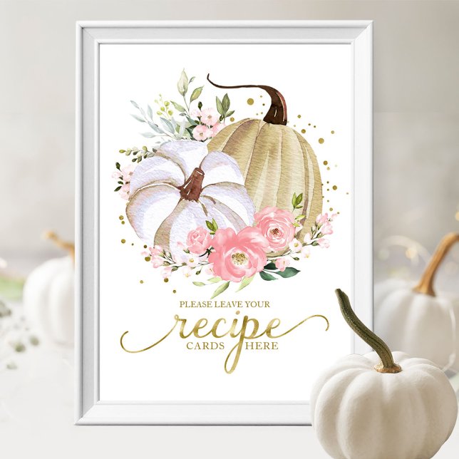Póster Rótulo de tarjetas de recetas de ducha de novia pa (Subido por el creador)