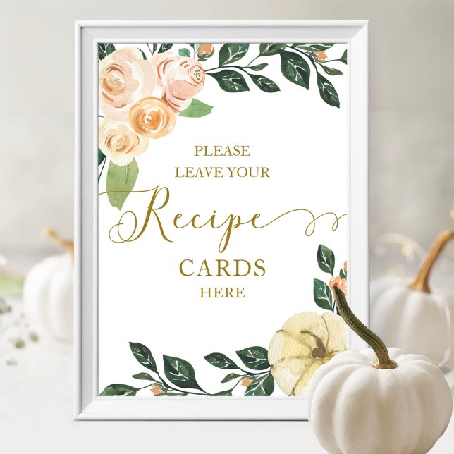Póster Rótulo de tarjetas de recetas de ducha de novia pa (Subido por el creador)