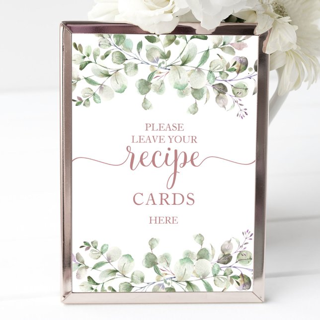 Póster Rótulo de tarjetas de recetas de la ducha de novia (Subido por el creador)