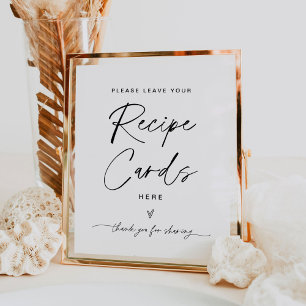 Póster RÓTULO de tarjetas de recetas de TODO EL MUNDO - D